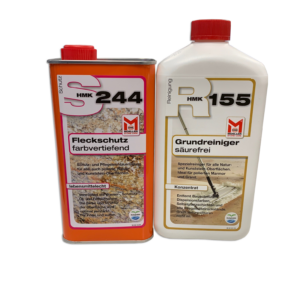 S244 – Fleck Schutz Imprägnierung – farbvertiefend 1L & Grundreingiger 1L SET